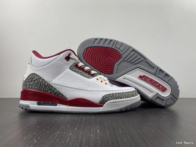 Kicktheory Jordan Retro Red Cardinal 3 CT8532-126 0630